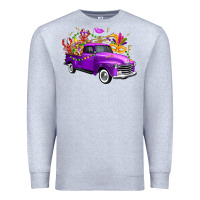 Heather Grey Mardi Gras Truck King's Cake Premium Sweatshirt - FaDigitalArtStudio