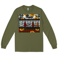 Army Green christmas trees and sunflowers Long Sleeve Tee - Jasminsmagicworld