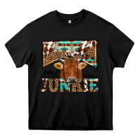 Black cow junkie Heavy Core Tee - NancyCooperArtShop