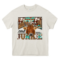 Cream cow junkie Heavy Core Tee - NancyCooperArtShop