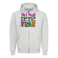 Dove Grey the most spooktacular time of the year Zipper Hoodie - CowGirlArtShop