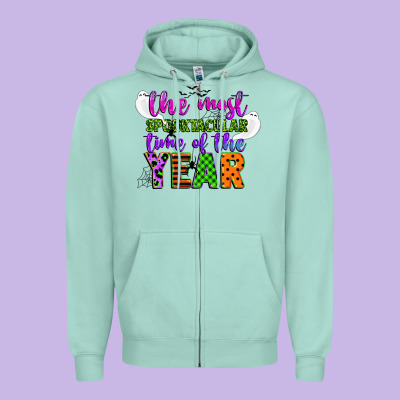 The Most Spooktacular Time Of The Year Zipper Hoodie Designed By Cowgirlartshop