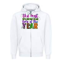 White the most spooktacular time of the year Zipper Hoodie - CowGirlArtShop