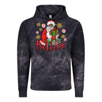 Cloud Black believe black santa christmas Vintage Hoodie - MaliasSmallBusiness
