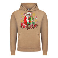 Vintage Coffee believe black santa christmas Vintage Hoodie - MaliasSmallBusiness