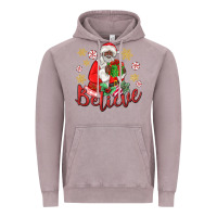 Vintage Zinc believe black santa christmas Vintage Hoodie - MaliasSmallBusiness