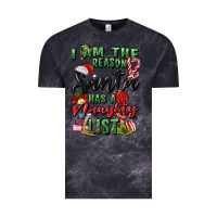 Cloud Black i am the reason santa has a naughty list Vintage Tee - MaliasSmallBusiness