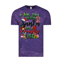 Cloud Purple i am the reason santa has a naughty list Vintage Tee - MaliasSmallBusiness