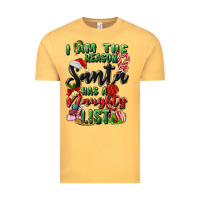 Vintage Mustard i am the reason santa has a naughty list Vintage Tee - MaliasSmallBusiness