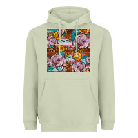 Western Landrace Pig With Sunflowers Seamless Heavyweight Hoodie | Teevron