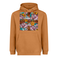 Meerkat Western Landrace Pig With Sunflowers Seamless Heavyweight Hoodie - FaDigitalArtStudio