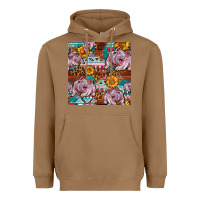 Toasted Coconut Western Landrace Pig With Sunflowers Seamless Heavyweight Hoodie - FaDigitalArtStudio