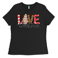 Black love christmas tree cake Ladies Tee - Jasminsmagicworld