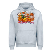 Heather Grey Thanks A Latte Autumn Vibes Urban Hoodie - CowhideDigitalArt