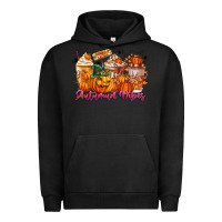 Pigment Black Thanks A Latte Autumn Vibes Urban Hoodie - CowhideDigitalArt