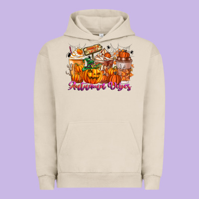 Thanks A Latte Autumn Vibes Urban Hoodie Designed By Cowhidedigitalart