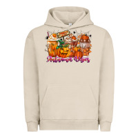 Pigment French Oak Thanks A Latte Autumn Vibes Urban Hoodie - CowhideDigitalArt