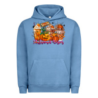 Pigment Pebble Blue Thanks A Latte Autumn Vibes Urban Hoodie - CowhideDigitalArt