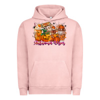Pigment Salmon Thanks A Latte Autumn Vibes Urban Hoodie - CowhideDigitalArt