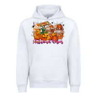 White Thanks A Latte Autumn Vibes Urban Hoodie - CowhideDigitalArt