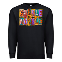 Black Gobble Till You Wobble Premium Sweatshirt - FaDigitalArtStudio