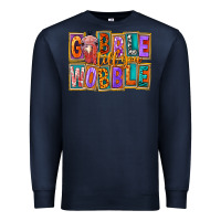 Navy Gobble Till You Wobble Premium Sweatshirt - FaDigitalArtStudio