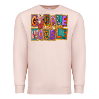 Pale Pink Gobble Till You Wobble Premium Sweatshirt - FaDigitalArtStudio