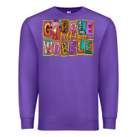 Purple Gobble Till You Wobble Premium Sweatshirt - FaDigitalArtStudio