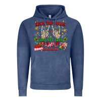 Vintage Denim deck the halls and not your family Vintage Hoodie - MaliasSmallBusiness