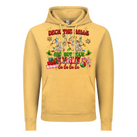 Vintage Mustard deck the halls and not your family Vintage Hoodie - MaliasSmallBusiness