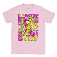 Bubblegum Pink breast cancer softball ribbon love cure fight bbs Classic Tee - BundleAndBundleShop