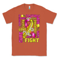 Copper breast cancer softball ribbon love cure fight bbs Classic Tee - BundleAndBundleShop