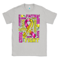 Moon Dust breast cancer softball ribbon love cure fight bbs Classic Tee - BundleAndBundleShop