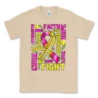 Mushroom breast cancer softball ribbon love cure fight bbs Classic Tee - BundleAndBundleShop