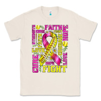 Natural breast cancer softball ribbon love cure fight bbs Classic Tee - BundleAndBundleShop