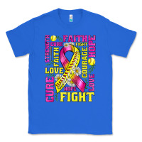 True Royal breast cancer softball ribbon love cure fight bbs Classic Tee - BundleAndBundleShop