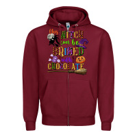 Burgundy this witch can be bribed with chocolate Zipper Hoodie - CowGirlArtShop