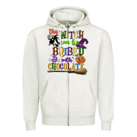 Oatmeal Heather this witch can be bribed with chocolate Zipper Hoodie - CowGirlArtShop