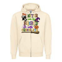 Sandshell this witch can be bribed with chocolate Zipper Hoodie - CowGirlArtShop