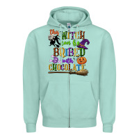 Seafoam this witch can be bribed with chocolate Zipper Hoodie - CowGirlArtShop