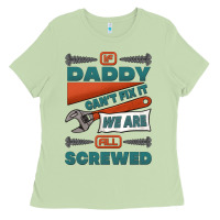 Matcha if daddy can't fix it we are all screwed Ladies Tee - Jasminsmagicworld