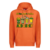 Carrot All you need is coffee and lucky St. Patrick's Premium Hoodie - HowdyJamesFarm