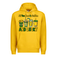 Lemon All you need is coffee and lucky St. Patrick's Premium Hoodie - HowdyJamesFarm