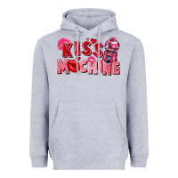 Heather Grey Kiss machine Valentine's Day Heavyweight Hoodie - FaDigitalArtStudio