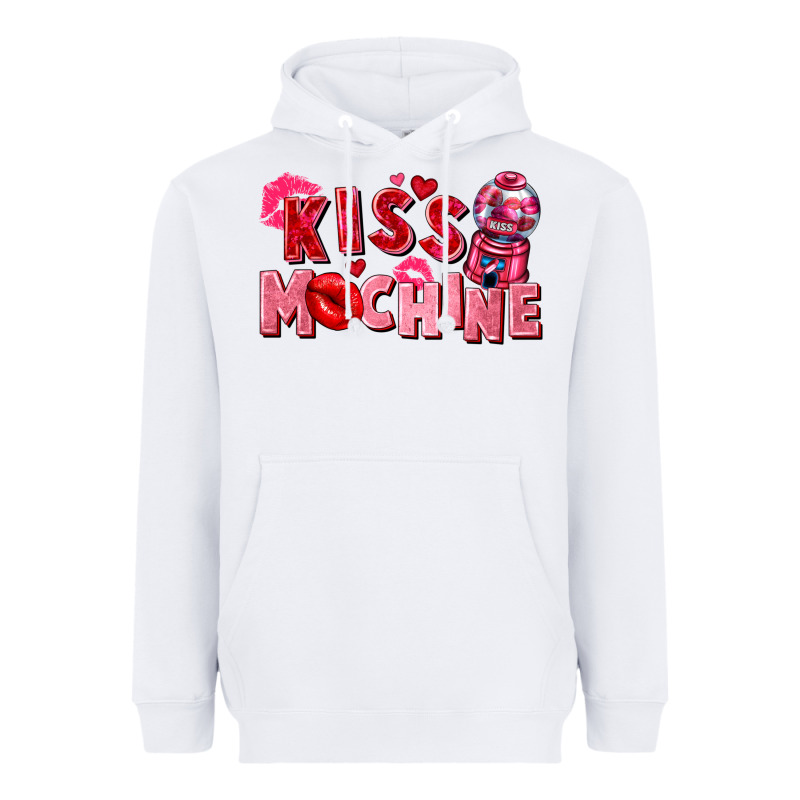 Kiss Machine Valentine's Day Heavyweight Hoodie by FaDigitalArtStudio | Teevron