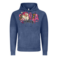 Vintage Denim Santa Baby Pink Christmas Vintage Hoodie - MaliasSmallBusiness