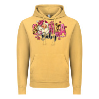 Vintage Mustard Santa Baby Pink Christmas Vintage Hoodie - MaliasSmallBusiness