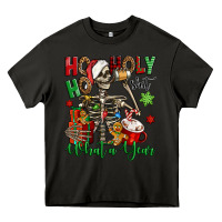 Asphalt ho ho holy shit what a year christmas skeleton Heavy Core Tee - Jasminsmagicworld