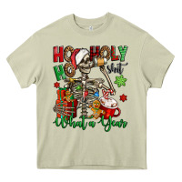 Mossy ho ho holy shit what a year christmas skeleton Heavy Core Tee - Jasminsmagicworld