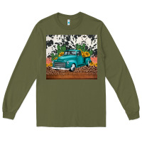 Army Green western farm truck cactus and sunflowers Long Sleeve Tee - Jasminsmagicworld